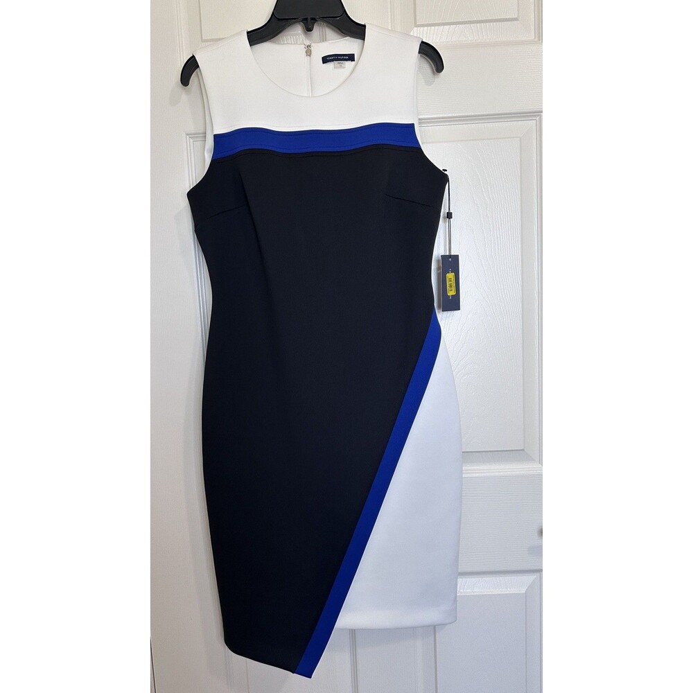 Tommy Hilfiger dress Size 10. White, Black and Blue